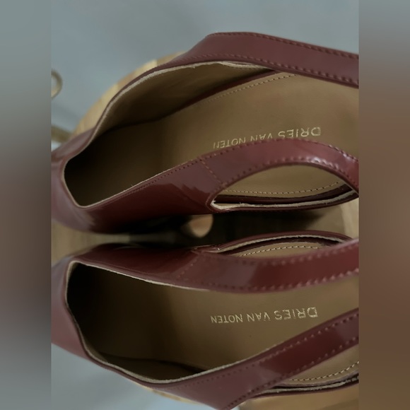 Dries Van Noten Women Red Platform Wedge Heel Sandals Shoe Sz EU 36 1/2 or 6 - Picture 5 of 11